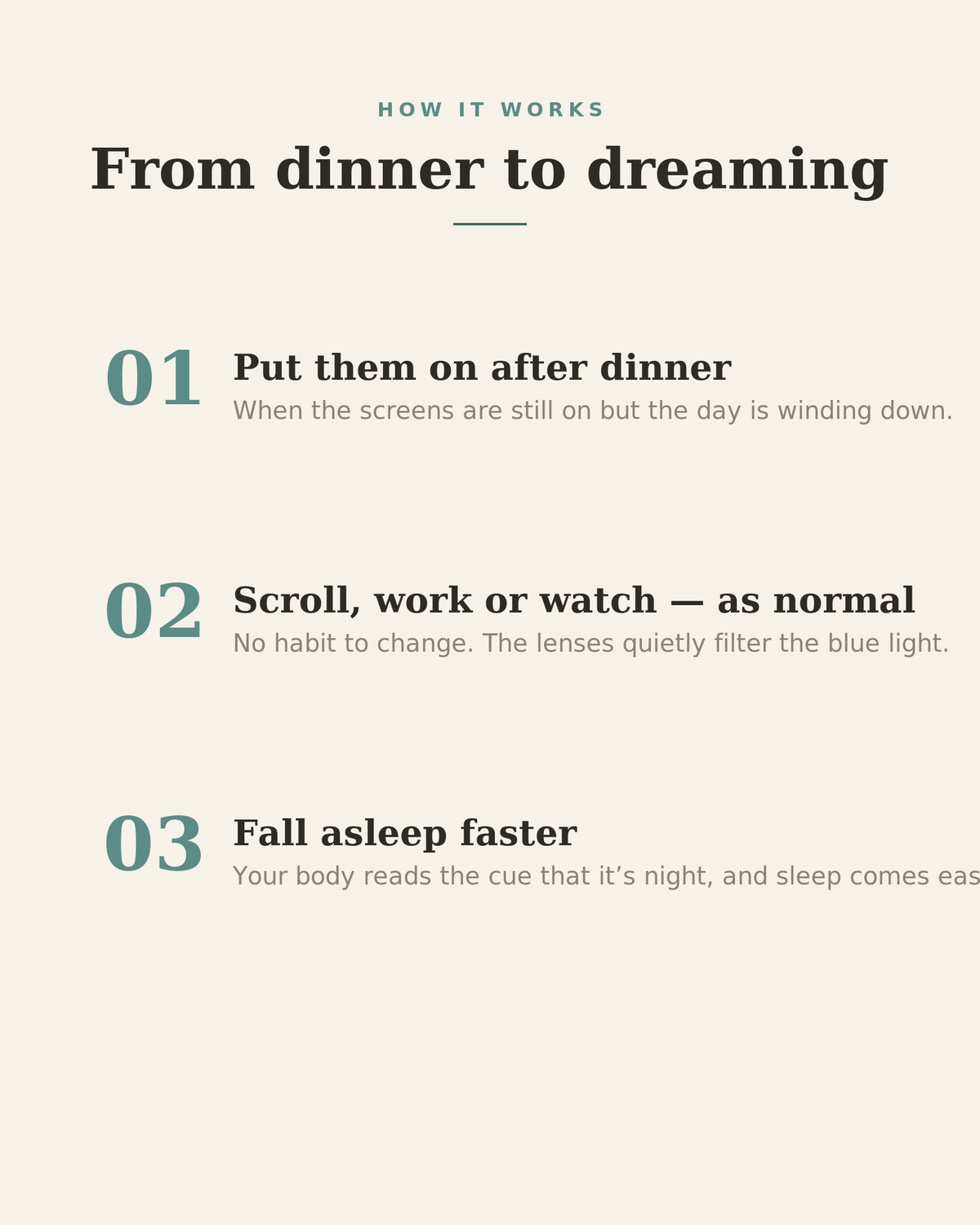 How Rouza Glow works, from dinner to dreaming