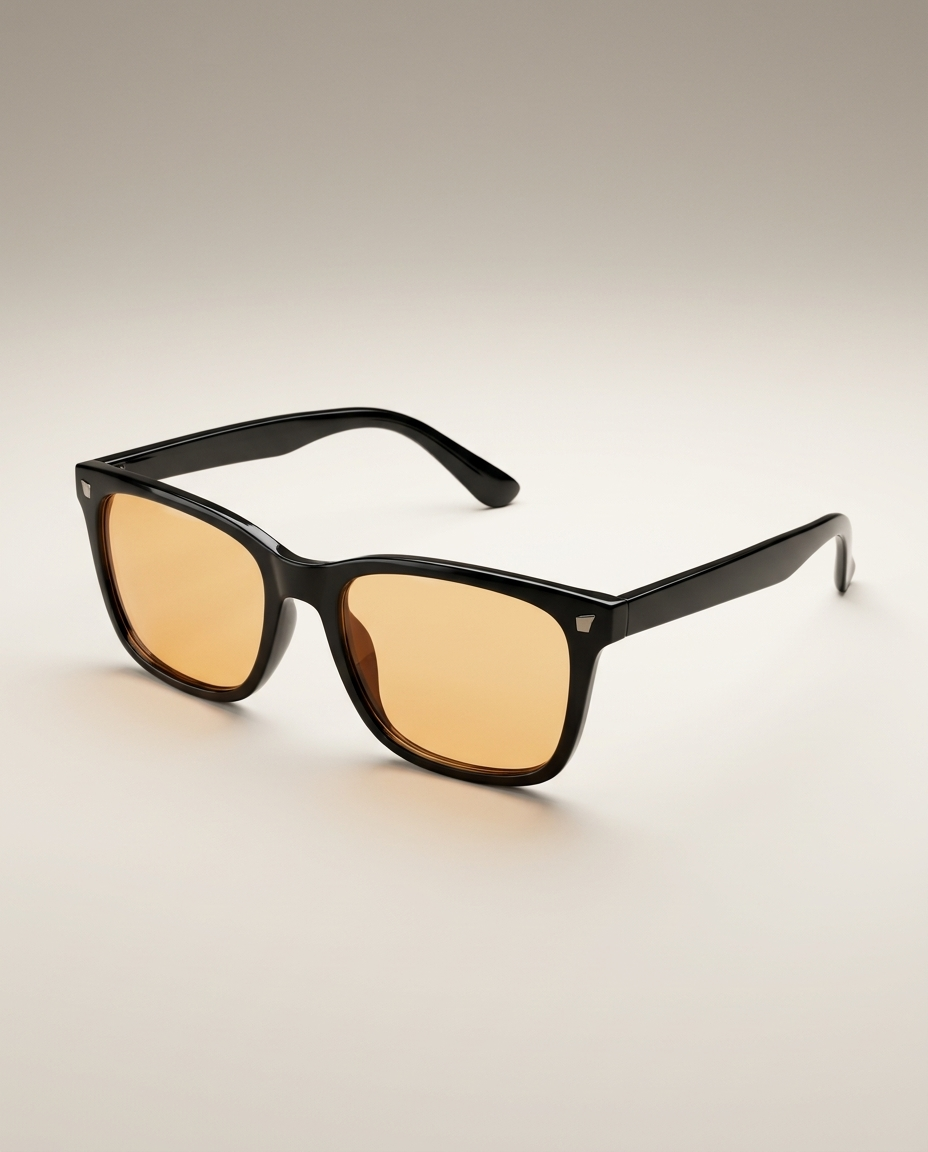 Rouza Glow black frame amber lens
