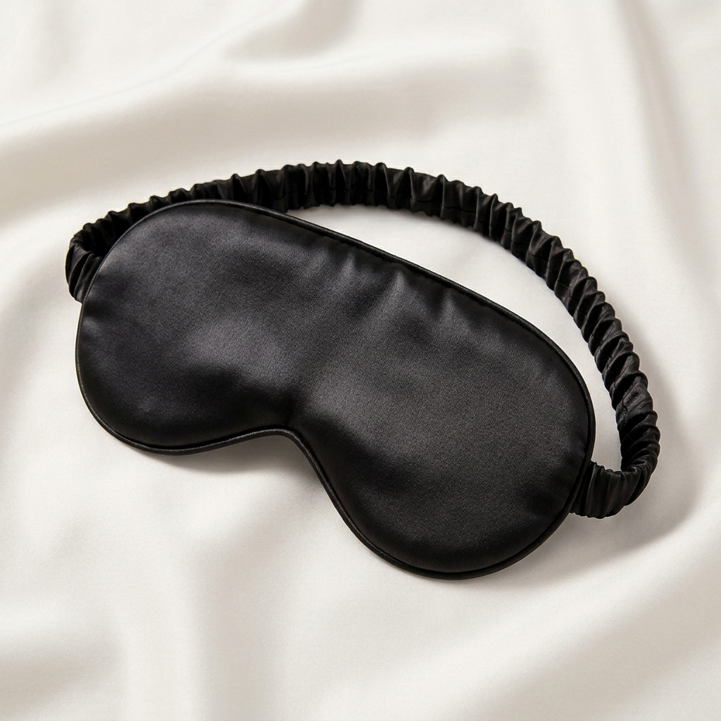 Rouza Drift silk sleep mask in black