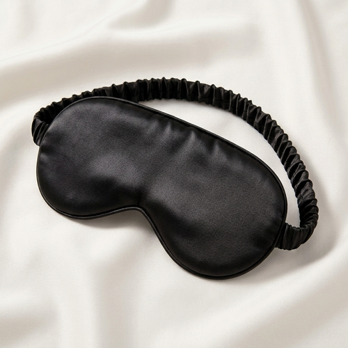 Rouza Drift silk sleep mask in black