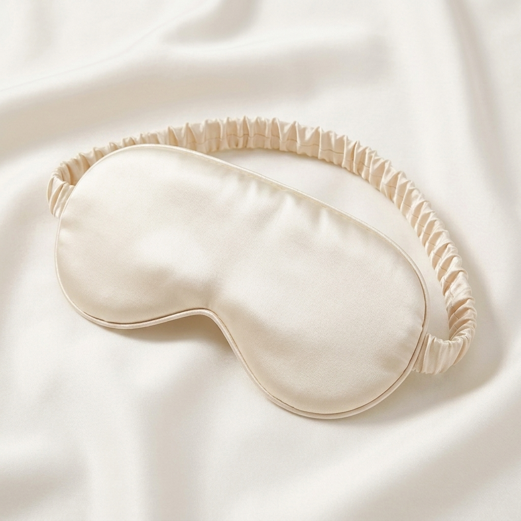 Rouza Drift silk sleep mask in white